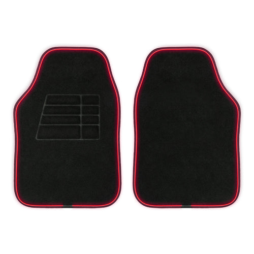 MotorTrend 2-Piece RGB LED Front Floor Mats, 16 Colors 4 Light Modes