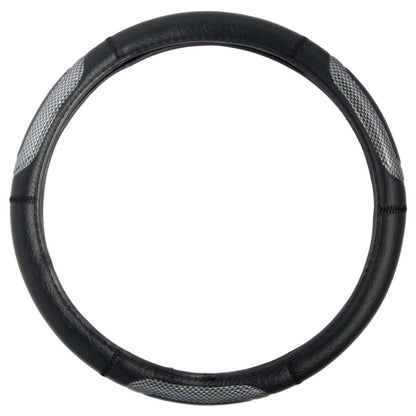 BDK Two-Tone Sport Carbon Grip Steering Wheel Cover (Fits 14.5" - 15.5")