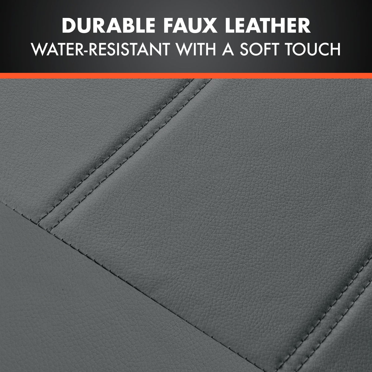 BDK 9-Piece Premium Faux Leather Front Seat Covers and Rear Seat Covers
