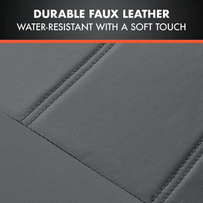BDK 9-Piece Premium Faux Leather Front Seat Covers and Rear Seat Covers