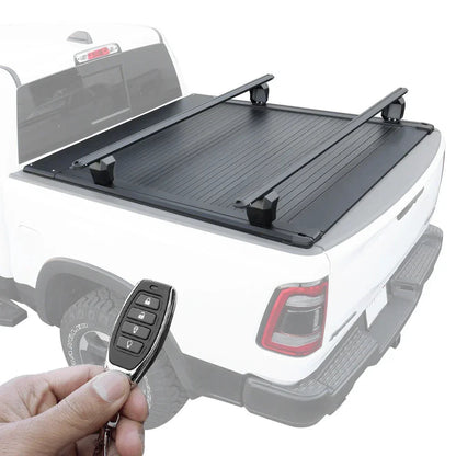 SYNETICUSA [2-in-1 Bundle] Ford Ranger Retractable Tonneau Cover w/ Rack System