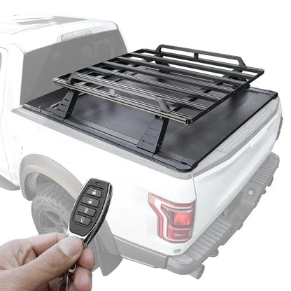 SYNETICUSA [2-in-1 Bundle] Toyota Tacoma Retractable Tonneau Cover w/ Rack System
