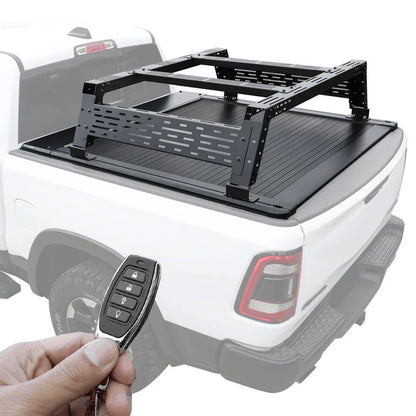 SYNETICUSA [2-in-1 Bundle] Ford Ranger Retractable Tonneau Cover w/ Rack System