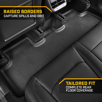 Cat® JustFit™ 3D Floor Mats for Tesla Model Y 2024 2023 2022 2021 2020 - Custom Fit Tesla Model Y Floor Mats with Extended Coverage Design