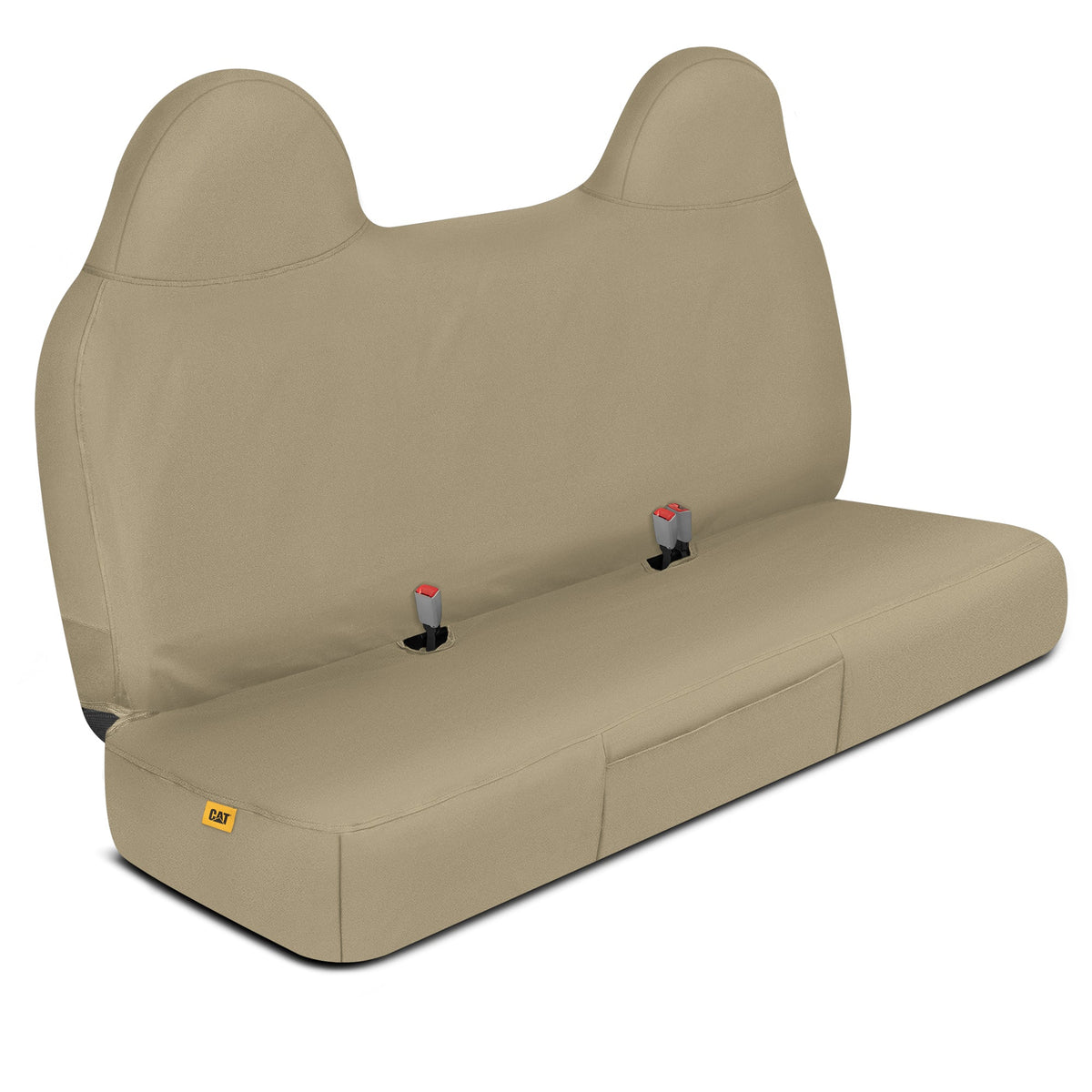 Cat® Custom Fit Front Bench Seat Cover for Ford F250 / F350 / F450 / F550 (1999-2007) - Durable Oxford Beige Truck Seat Cover with Utility