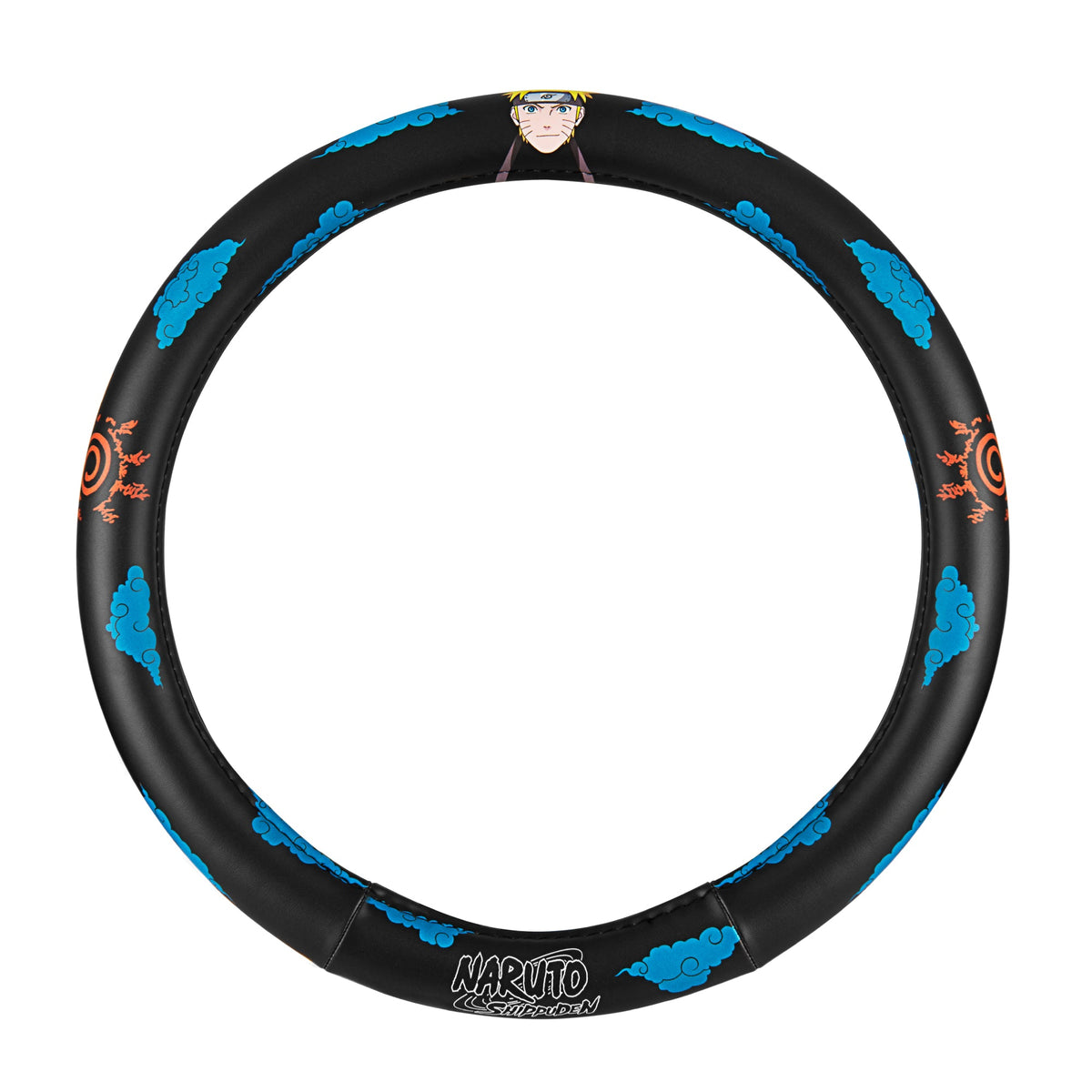 Naruto Shippuden Car Steering Wheel Cover, 15 Inch Anime Steering Wheel Cover, Cushioned Soft Comfortable Cover Anime Car Accessories for Men