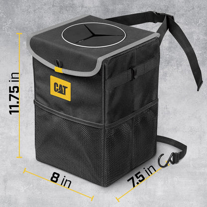 CAT Premium Car Trash Can Waste Bin, Water-Proof & Leak-Proof (8" x 7.5" x 11.75")
