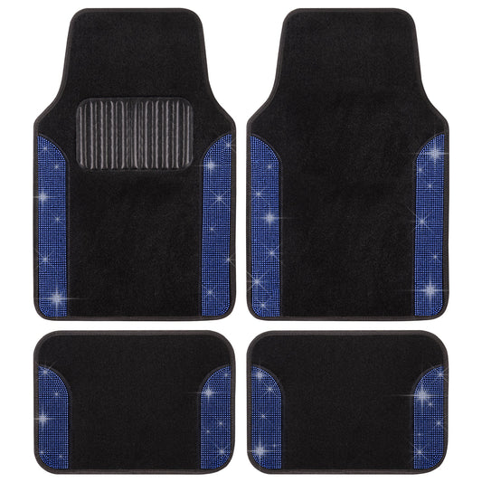 Product image: Carbella 4-Piece Diamond Bling Front Floor Mats and Rear Floor Mats - | JiangCarGear