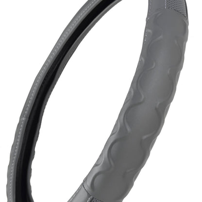 MotorTrend Faux Leather Steering Wheel Cover for Trucks, Semi-Trucks, RVs, Big Rigs, 18 Wheelers (Fits 18")
