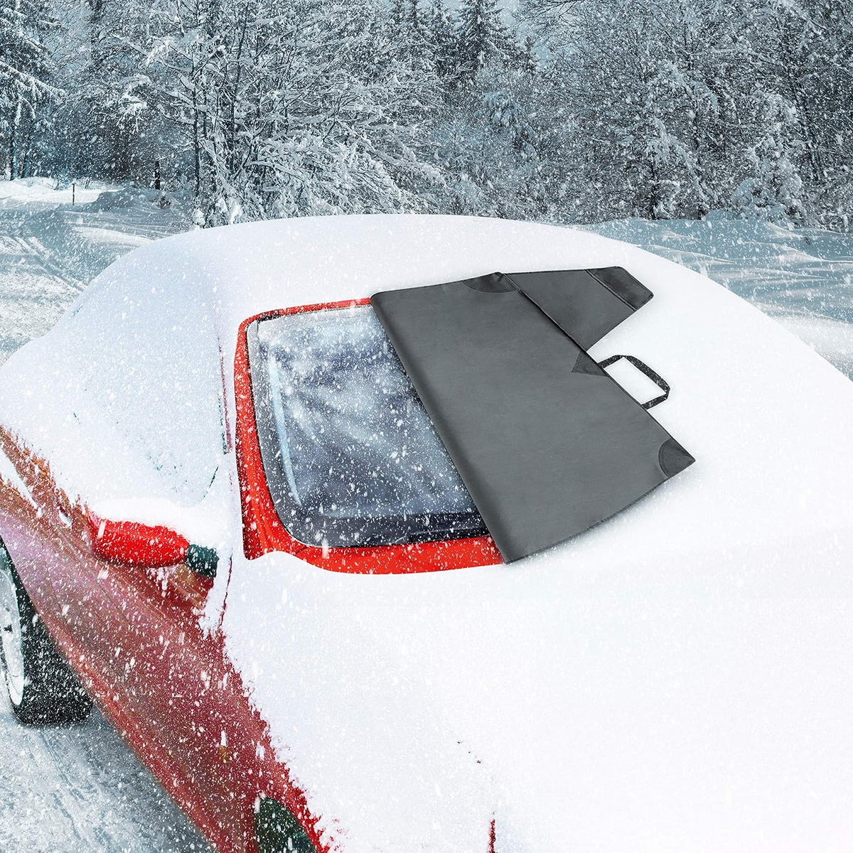 Cat® Windshield Snow Cover, Toughest Car Frost Protector for Ice & Sleet, Weatherproof for Winter, Includes Anti-Theft Straps, Freeze Protector