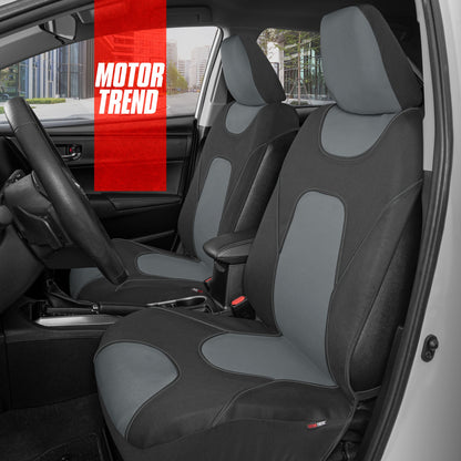 MotorTrend 2-Pack AquaShield Water-Proof Two-Tone Neoprene Front Seat Covers