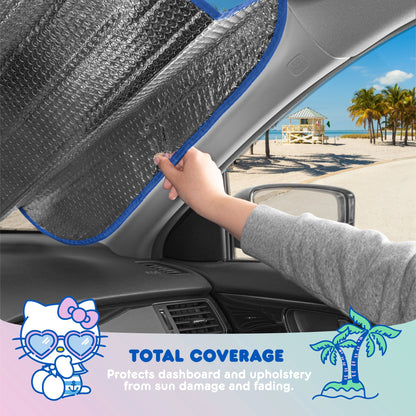 Hello Kitty Car Windshield Sun Shade - Officially Licensed Sanrio Cute Car Accessories for Women - Hello Kitty Car Accessories SunShade for Car