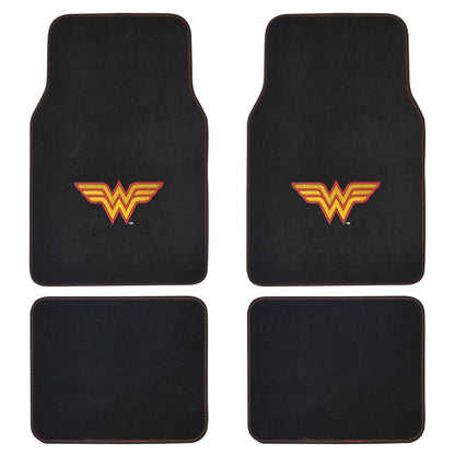 Warner Bros DC Comics Wonder Woman Logo Front Floor Mats and Rear Floor Mats