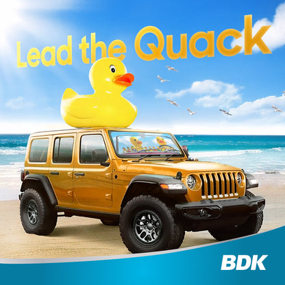 Duck Duck Jeep Sun Shade Fits 1987-2021 Jeep Wrangler JK, JL, CJ, YJ, TJ & 2020-2021 Gladiator - Custom Fit Windshield Sunshade Foldable