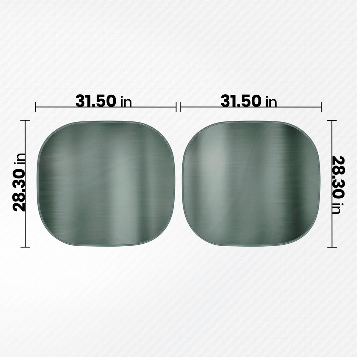 Carbella 2PC Charcoal Gray Car Windshield Sun Shade – Sun Visor & Sunshade for Windshield – UV Rays Interior Protection - Easy Setup & Keeps Your