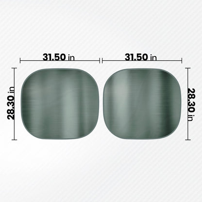 Carbella 2PC Charcoal Gray Car Windshield Sun Shade – Sun Visor & Sunshade for Windshield – UV Rays Interior Protection - Easy Setup & Keeps Your