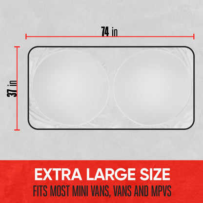 Motor Trend 1 Piece Pop-Up Auto Shade, Universal Car Windshield Sun Shade for Front Window, Collapsible Foldable Sunshade for Car Windshield