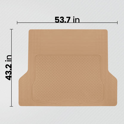 BDK Trunk/Cargo Rubber Liner - Heavy Duty, All Weather, Trim to Fit (53.8" x 43.2")