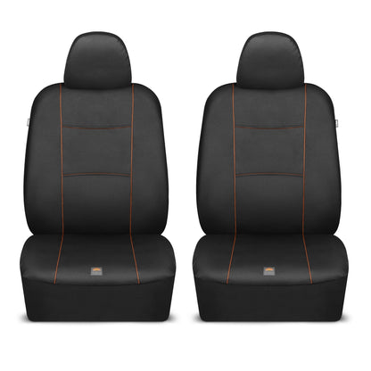 C&C Napa Leatherette 2 Front Seat Covers - Faux Leather Car Seat Protectors for Cars & Trucks - UV-Resistant, Easy to Clean, Universal Fit