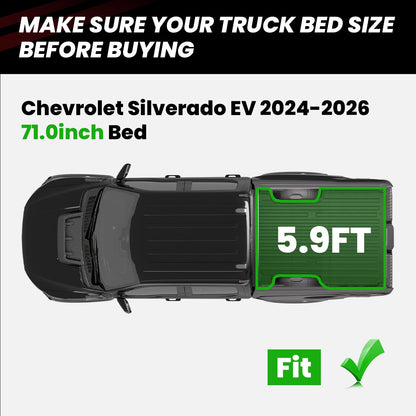 LASFIT Fit for 2024-2026 Chevrolet Silverado EV 5.9FT Bed Mat