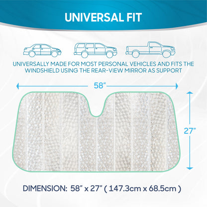 BDK Crystal Mermaid Windshield Sunshade (58" x 27")