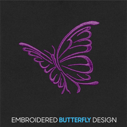 BDK 12-Piece Butterfly Front Seat Covers, Rear Seat Covers, Seat Belt Pads, and Steering Wheel Cover (Fits 14.5" - 15.5")