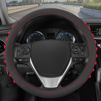 MotorTrend FlexGrip Steering Wheel Cover with Raised Bump Grips (Fits 14.5" - 15.5")