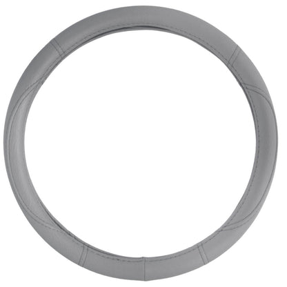 BDK Faux Leather Ergonomic Grip Steering Wheel Cover (Fits 14.5" - 15.5")