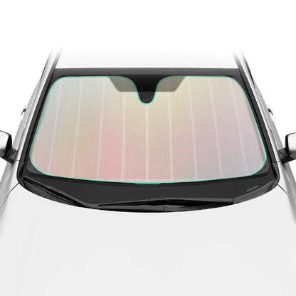 BDK Iridescent Mermaid, Hologram Foil, Chameleon Front Windshield Sun Shade, Double Bubble Accordion Folding Auto Sunshade for Car Truck SUV 58 x