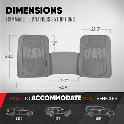 MotorTrend WingRunner Rear Floor Mat - Trim to Fit