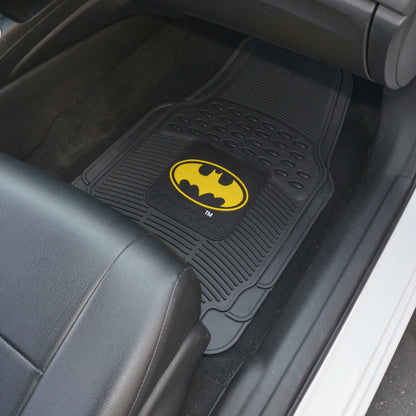 BDK Armored Super Hero Car Floor Mats - Officially Licensed DC Comics - All Weather Heavy Duty Auto Interior Liners for Car Truck Van SUV