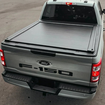 SYNETICUSA [2-in-1 Bundle] RAMBOX 1500/2500/3500 Retractable Tonneau Cover w/ Rack System