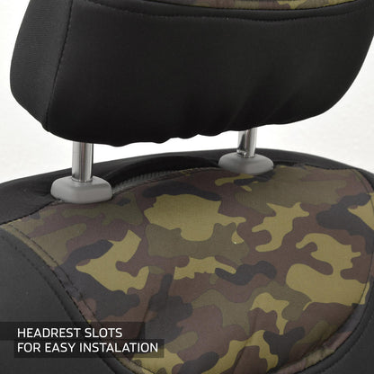 BDK 2-Pack Camo Two-Tone Water-Proof Front Seat Covers