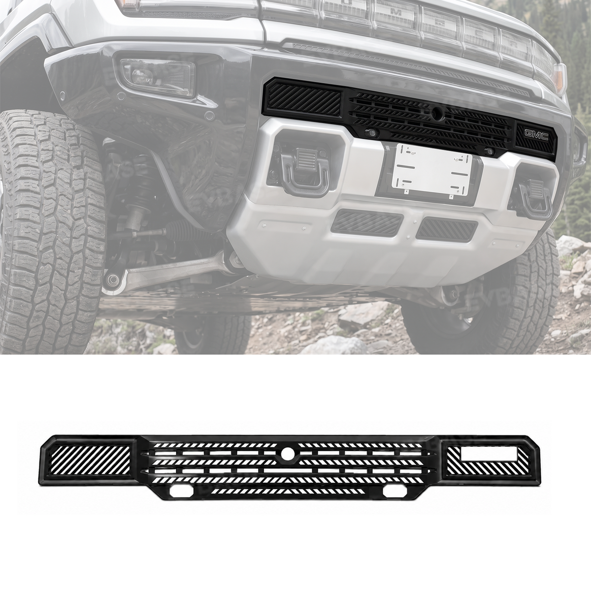 EVBASE Hummer EV Front Bumper Grille Mesh Insert Front Radiator Protection Bug & Debris Screen