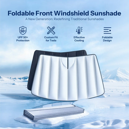 TESERY Foldable Front Windshield Sunshade for Model 3 & Model Y