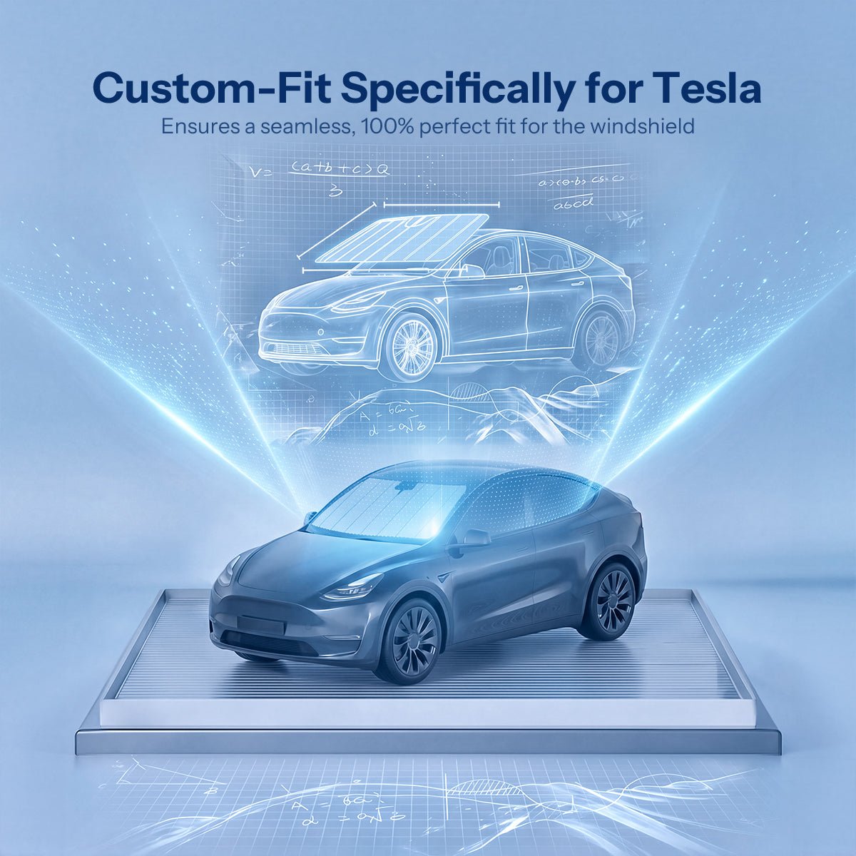 TESERY Foldable Front Windshield Sunshade for Model 3 & Model Y