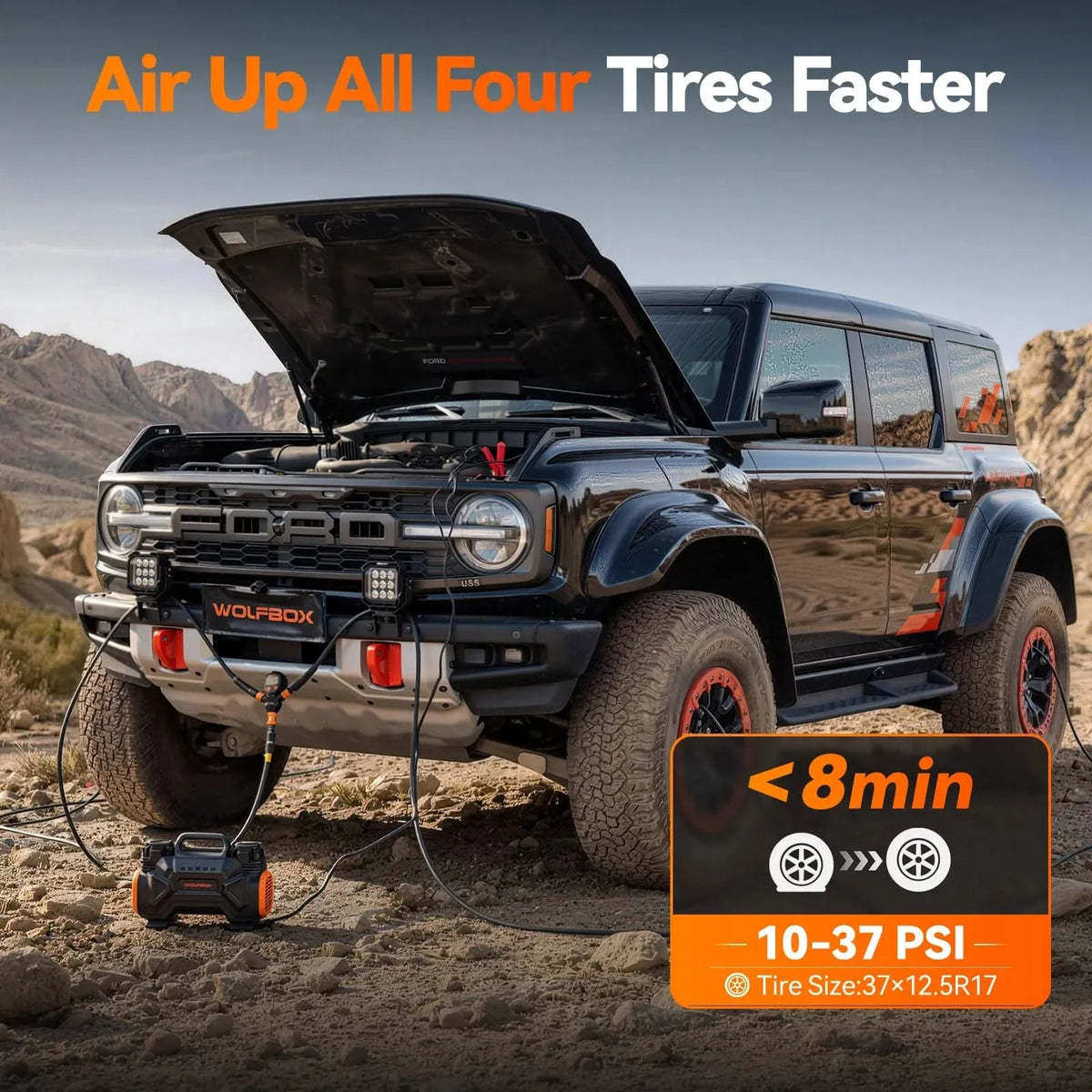 WOLFBOX 4-Tire Inflation & Deflation System – Off-Road Multi-Tire Inflator