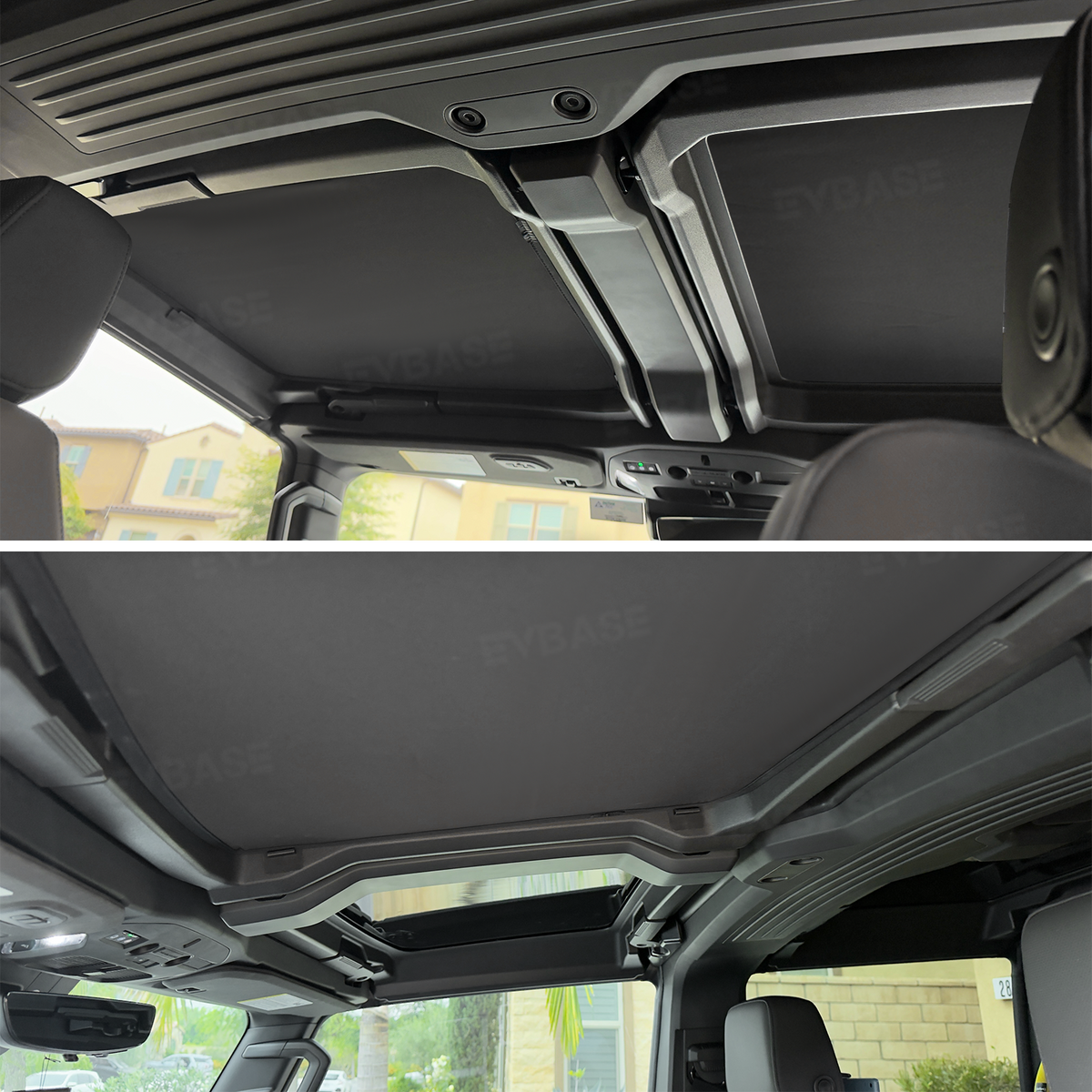 EVBASE Glass Roof Sunshade for Hummer EV Ice Crystal Sun Shield Foldable Sunroof Shade