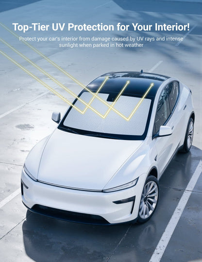 TESERY Graphene Front Windshield Sunshade for Model 3 Highland / Model Y Juniper