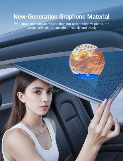 TESERY Graphene Front Windshield Sunshade for Model 3 Highland / Model Y Juniper