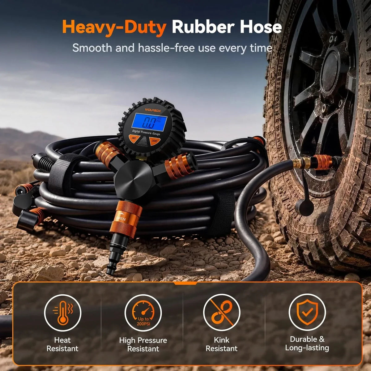 WOLFBOX 4-Tire Inflation & Deflation System – Off-Road Multi-Tire Inflator
