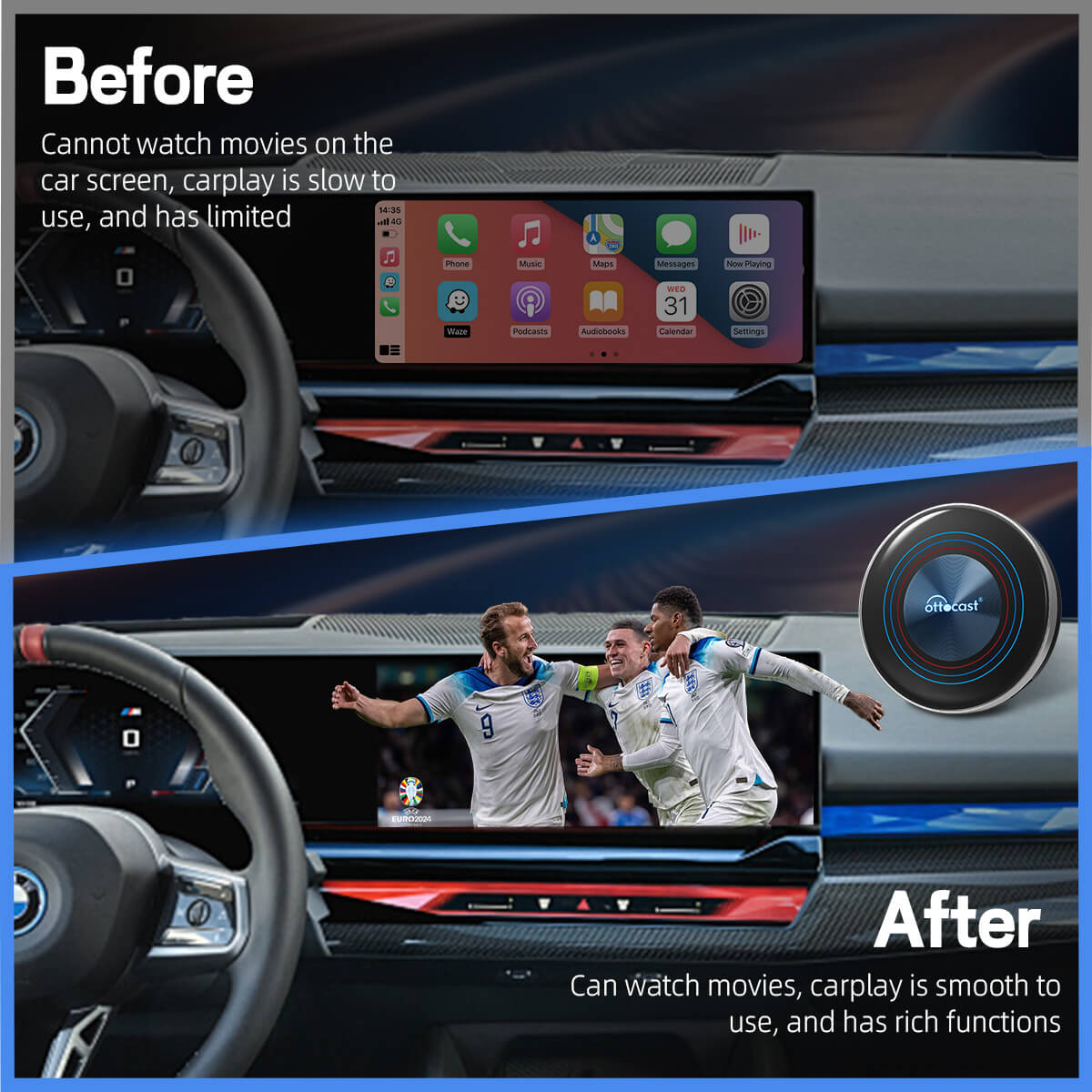 Ottocast OttoAibox i3 BMW CarPlay AI Box