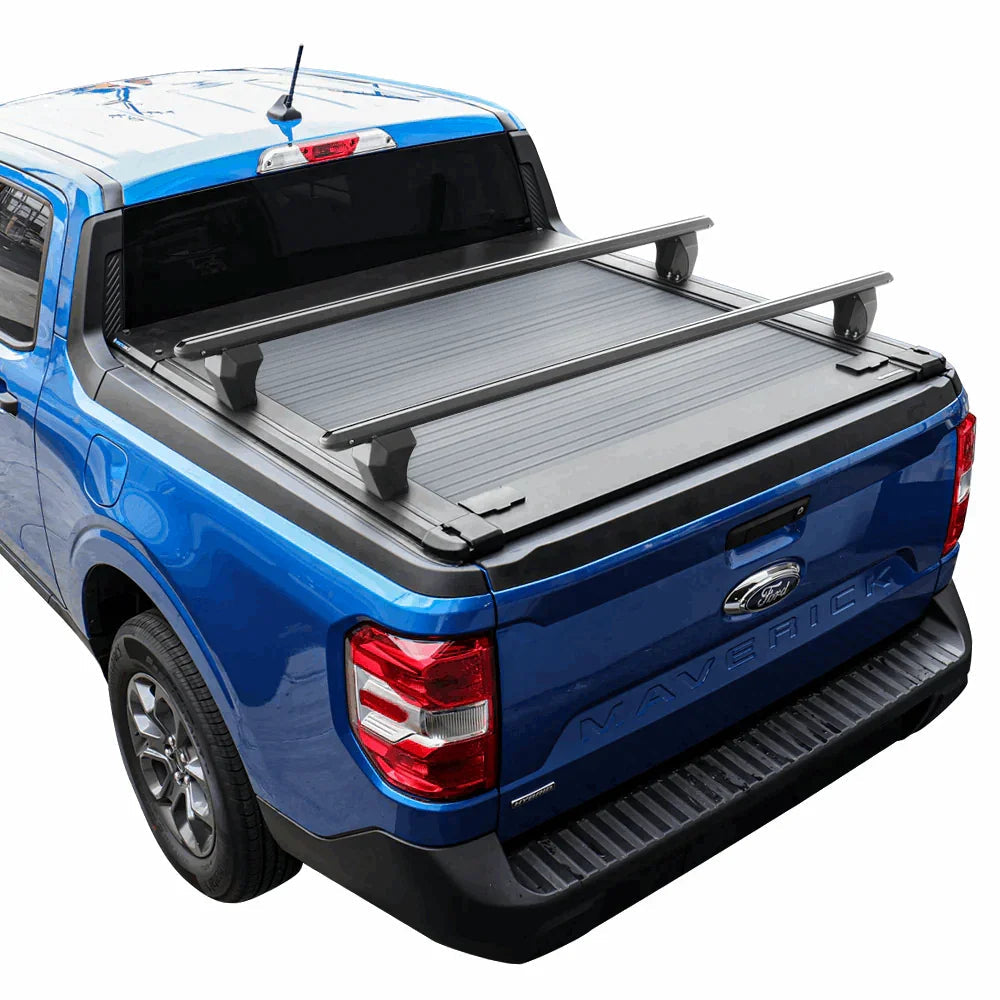 SYNETICUSA [2-in-1 Bundle] Ford Maverick Retractable Tonneau Cover w/ Rack System