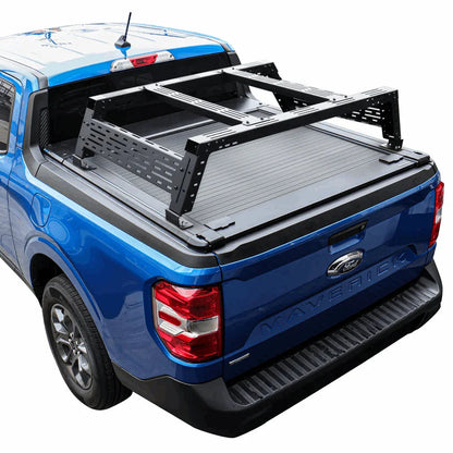 SYNETICUSA [2-in-1 Bundle] Ford Maverick Retractable Tonneau Cover w/ Rack System