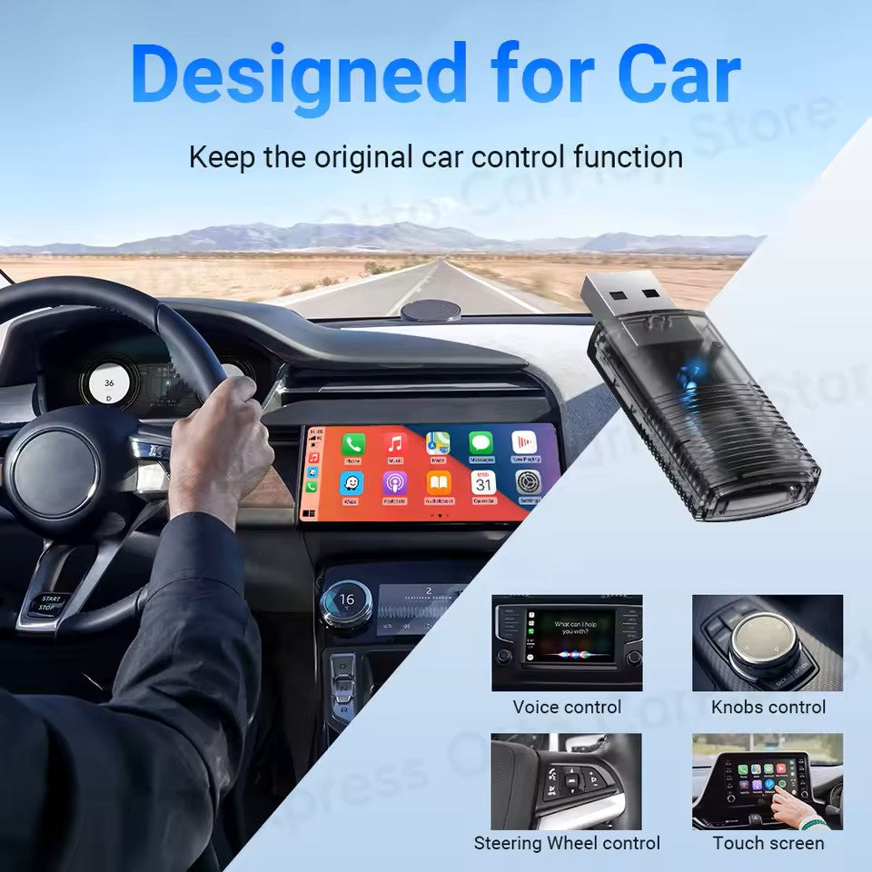 Ottocast 2-in-1 Mini Wireless CarPlay/Android Auto Adapter
