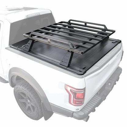 SYNETICUSA [2-in-1 Bundle] Ford Maverick Retractable Tonneau Cover w/ Rack System