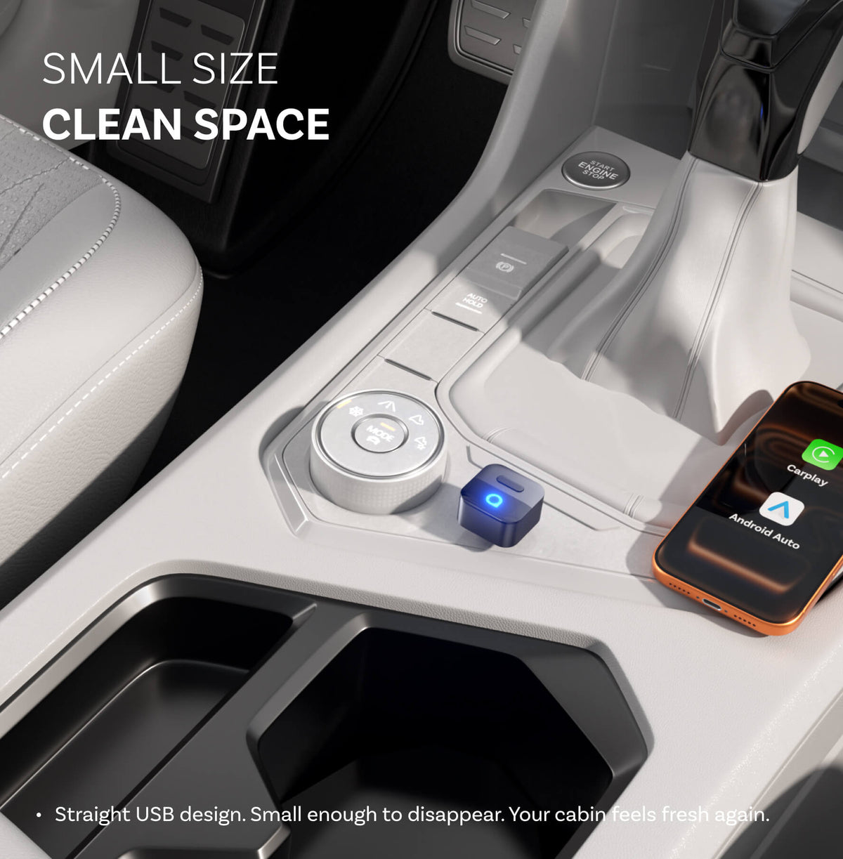 Ottocast Mini Pico Wireless CarPlay/Android Auto Adapter