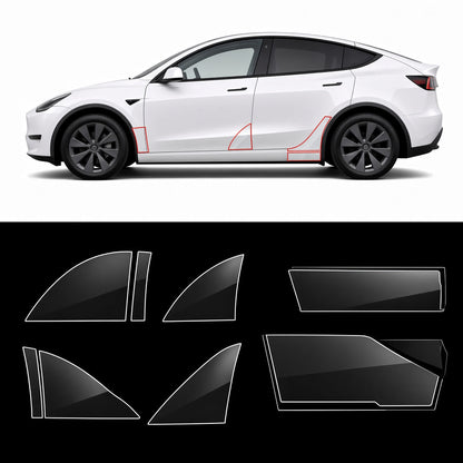 TESERY Paint Protection Film For Tesla Model Y Juniper / Model 3 Highland / Model YL (8 pieces)
