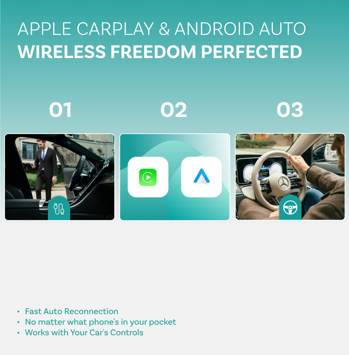Ottocast Play2Video Ultra Wireless CarPlay/Android Auto All-in-1 Adapter