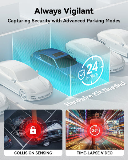 Redtiger F8 5GHz Wifi Touch Screen 4K Front Dash Cam